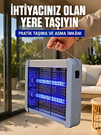 12W Elektrikli Sinek Öldürücü Çift UV Işıklı Asılabilir Böcek Öldürücü Lamba