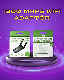 Yüksek Hızlı 1200 Mbps Çift Bant USB WiFi Adaptör – Güçlü Sinyal, Geniş Uyumluluk