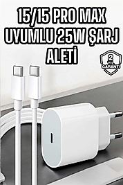 USB-C Girişli 25W Hızlı Şarj Adaptörü ve Kablosu UUCZ25WİPHONEŞARJ3