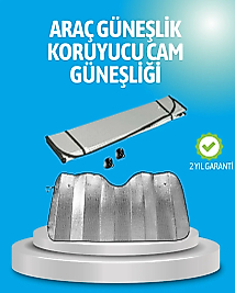 Gelişmiş Yansıtıcılı Katlanabilir Araç Güneşliği – Alüminyum & Süngerli İzolasyon Teknolojisi
