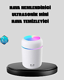 Taşınabilir USB Mini Nemlendirici – LED Aydınlatmalı, Çift Püskürtme Modu