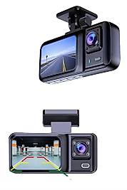 DVR Araç İçi Kamera Ön ve İç Kamera 2 İnç Ekranlı Çift Kamera