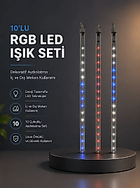 Kayan Yıldız Efektli RGB LED Işık Seti İç ve Dış Mekan Kullanımı