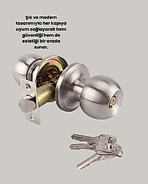 Topuzlu Giriş Kilitli 1-3/8"-1-3/4" Kapı Uyumlu UCZZZKAPIKİLİT-4