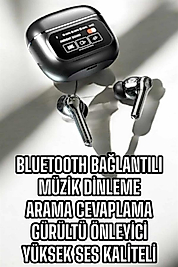 Kablosuz Kulaklık Ekranlı ANC/ENC Dijital Kontrollü UUCZL58SİYAHEKRANLI1