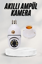 Akıllı Kamera 360 Derece Dönebilen Wifi Duy Kamera UUCZWİFİKAMERAAMPUL1