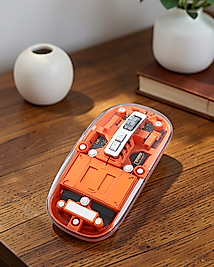 Kablosuz Fare Şarjlı Bluetooth Sessiz 5 Tuşlu Şeffaf UCZZZPG9010MOUSEEEEEEE2-1