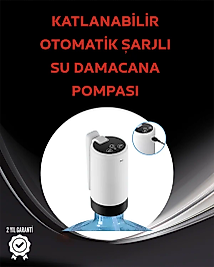 Otomatik Şarjlı Damacana Pompası Ev Ofis Kamp Kullanım