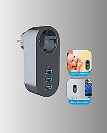 Akım Korumalı USB Priz 2500W UCZZZ3400PRİZ-4