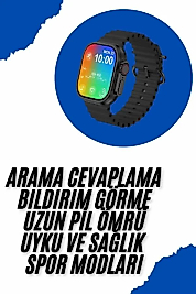 Akıllı Saat Sağlık Takibi Kalp Atışı Adımsayar Ultra Yeni Nesil nefes Egzersizi