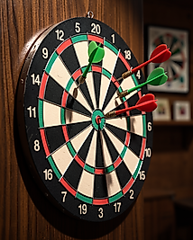 Ahşap 15 İnç Dart Tahtası Kolay Montajlı 4 Ok UCZZZ15İNÇDART-3
