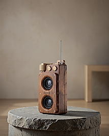 Ahşap Tarzı Kablosuz Hoparlör 5W Bass TF USB AUX UCZZZA8SPEAKER-2