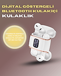 Bluetooth 5.3 Kulaklık – 4 Adet, Çift Kulaklıklı, Dijital Göstergeli, ANC + ENC