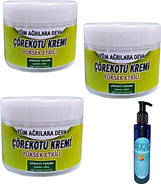 HİNTOHU ÇÖREK OTU KREMİ 100 ML X 3 ADET  / ÇİLEKLİ VÜCUT MASAJ BAKIM YAĞI 125 ML