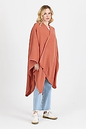 Panço - Pamuk Polyester Karışımlı Şık ve  Kaliteli Kumaş-Turuncu