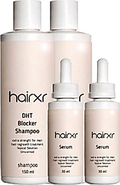 HAİRXR DHT BLOCKER SAÇ BAKIM ŞAMPUANI 150 ML X 2 ADET + SAÇ BESLEME GÜÇLENDİRME SERUM 30 ML X 2 ADET