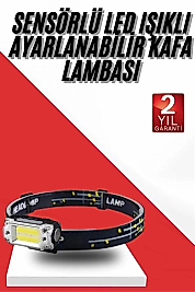 Sensörlü Kamp Lambası Ayarlanabilir Kafa Lambası Kafa Bantlı
