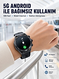 5G Android Akıllı Saat AMOLED Ekran SIM Kart Destekli Kameralı