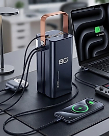 80000 mAh Taşınabilir Powerbank Süper Hızlı Şarj Çoklu Çıkış ve LED Göstergeli