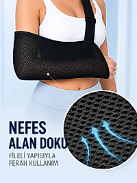 Pratik Kol Askısı Nefes Alabilen Fileli Kumaş Ayarlanabilir Omuz Destekli