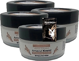 THREE BRAND 4 ADET ADET ARNAVUT KREMİ WHİTENS CREAM 50 ML + 1 ADET JEL HEDİYE