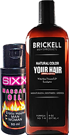 BRİCKELL ŞAMPUAN ERKEK 237 ML SAÇSAKAL ANTİ-BEYAZ VE + 1SIXX EROTİKMASAJ YAĞI 60 ML