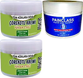 ÇÖREK OTU KREMİ 2 ADET 150 ML + PAİNCLASS 100 ML KUYRUK YAĞI KREMİ / KREM SETİ