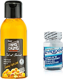 HEPSİDAHİCE FANG CHUNG OİL OF SECRET 100ML KAYISI AROMALI MASAJ YAĞI + 30LU ZYREXİN ERKEKLERE ÖZEL