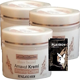 THREE BRAND ARNAVUT KREMİ 3 ADET WHİTENİNG CREAM  KREMİ 100 ML + 1 HEDİYE JEL