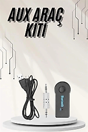 Yeni Nesil Bluetooth Aux Araç Kiti Siyah TV Tablet Telefon Araç Araba