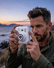 Çocuk Fotoğraf Makinesi Eğlenceli Baskılı 4 Rulo Kağıt 5 Kalem Set