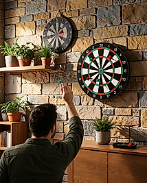 17 İnç Dart Tahtası Kaliteli Ahşap Gövde UCZZZ17İNÇDART-8