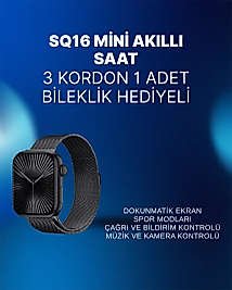 Mini Series 10 Akıllı Saat | 3 Kordon + Bileklik Hediyeli, Tüm Telefonlarla Uyumlu