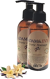 ADAM & EVE VANILLA MASSAGE OİL 2 ADET VANİLYA AROMALI VÜCUT MASAJ YAĞI
