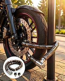 Motosiklet Güvenlik Kilidi 22 mm Kalın Çelik Yapı UCZZZ150CMMOTORKİLİT-2