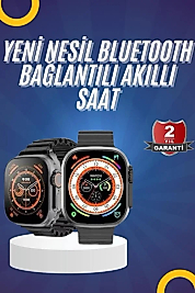 Yeni Model Akıllı Saat Ultra Smart Watch Gümüş Kasa 45mm Titreşim