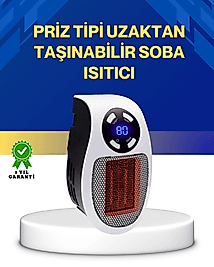Uzaktan Kumandalı Priz Tipi Seramik Isıtıcı Zaman Ayarlı