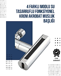 4 Modlu Musluk Başlığı Şelale, Yağmur, Sprey, Köpük Akışı Yüksek Basınç Performansı Modern Tasarım