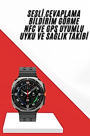 Akıllı Saat Müzik Dinleme Nabız Ölçer NFC ve GPS Uyumlu Sesli Asistan