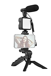 Tripod Telefon Tutucu Kumandalı Mikrofon LED Işık UCZZZAY49KAMERATELEFONTUTUCU2