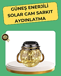 Solar Güneş Enerjili Dekoratif Cam Lamba