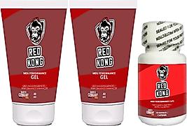 RED KONG GEL 2 ADET 50 ML SERT PERFORMANSINIZA JEL + RED KONG 10 LU KAPS YÜKSEK GÜÇ