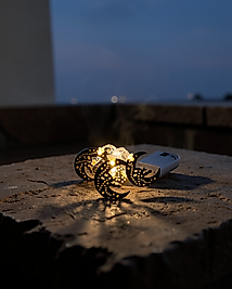 Gold Renk Minareli Hilal LED Işık Pilli Ramazan Süsü UCZZZMİNARERAMAZANLEDIŞIK-2