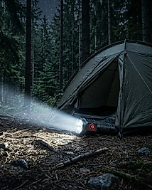 3 LED El Feneri 5 Modlu Güçlü Aydınlatma ve Metal Klipsli