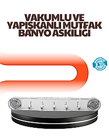 Çok Amaçlı Vakumlu Askılık Yapışkanlı Kolay Montajlı