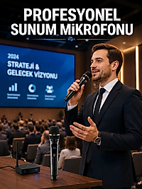 Kablosuz Çift Mikrofon Şarj Edilebilir Dijital Göstergeli