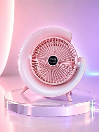 3 Hız Ayarlı USB Şarjlı RGB Masa Fanı