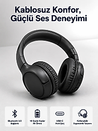 2025 Model Kulak Üstü Bluetooth Hoparlör ANC Özellikli