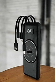 Hızlı Şarj Dijital Göstergeli Powerbankli Çoklu Şarj Özelliği