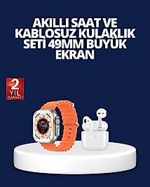 Watch 9 Max Akıllı Saat ve Kablosuz Kulaklık Seti 2 Kordonlu Sesli Görüşme Özellikli